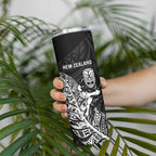 New Zealand and Wales Rugby Custom Skinny Tumbler Aotearoa All Black Combine Welsh Dragon - Aussie Hoodie