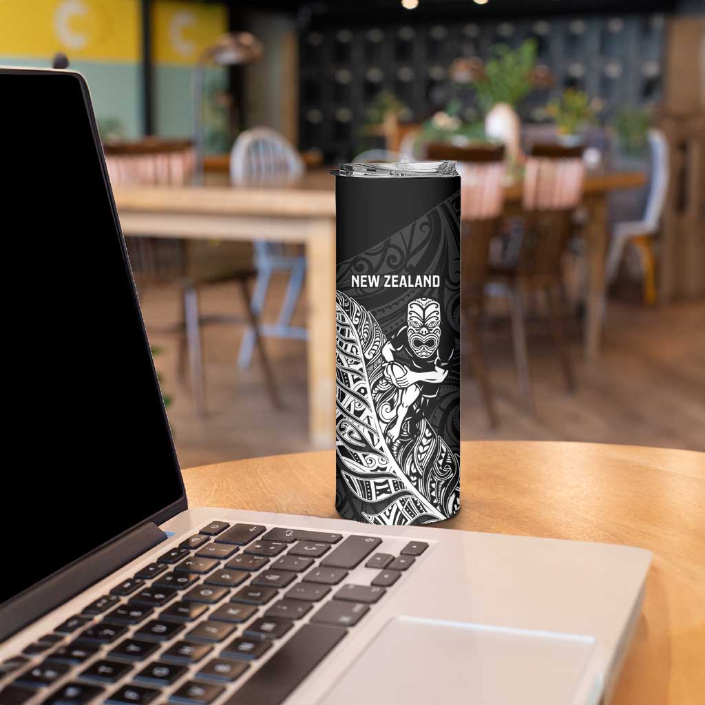 New Zealand and Wales Rugby Custom Skinny Tumbler Aotearoa All Black Combine Welsh Dragon - Aussie Hoodie