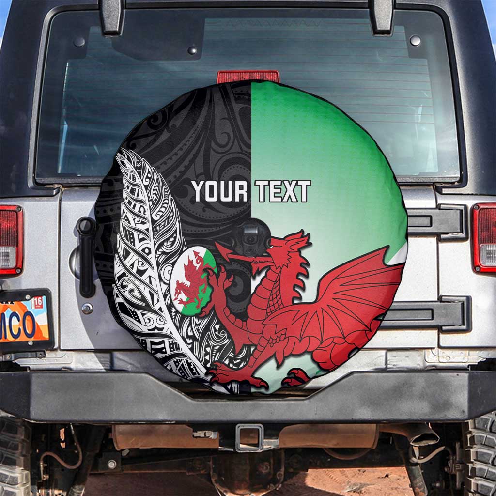 New Zealand and Wales Rugby Custom Spare Tire Cover Aotearoa All Black Combine Welsh Dragon - Aussie Hoodie