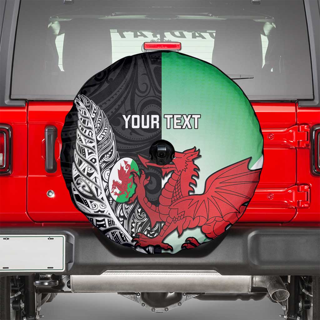 New Zealand and Wales Rugby Custom Spare Tire Cover Aotearoa All Black Combine Welsh Dragon - Aussie Hoodie