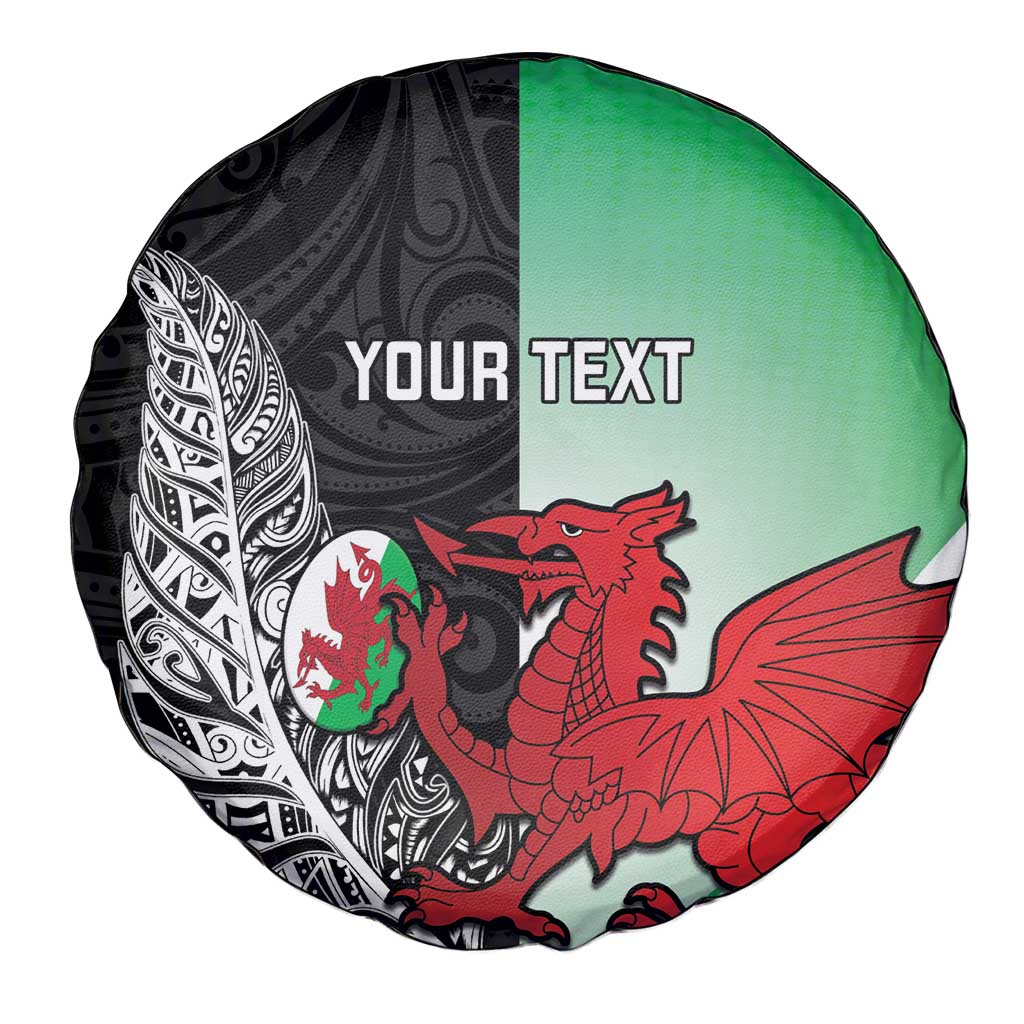 New Zealand and Wales Rugby Custom Spare Tire Cover Aotearoa All Black Combine Welsh Dragon - Aussie Hoodie
