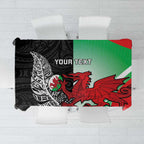 New Zealand and Wales Rugby Custom Tablecloth Aotearoa All Black Combine Welsh Dragon - Aussie Hoodie