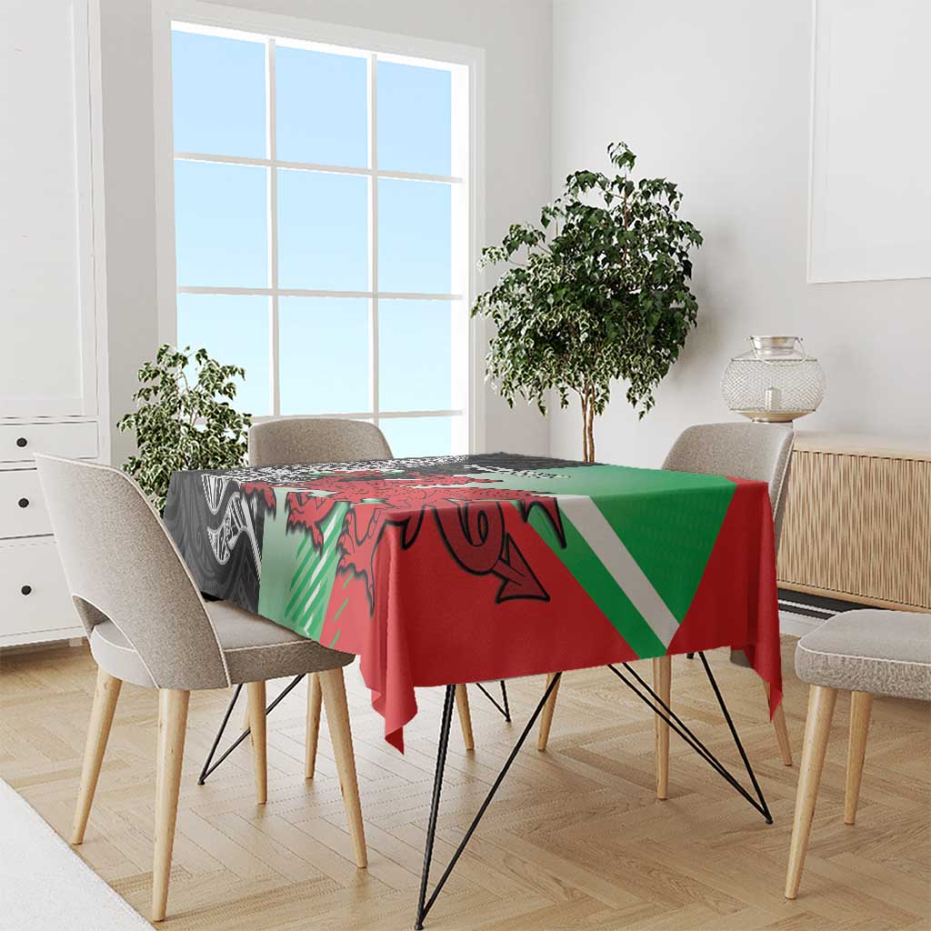 New Zealand and Wales Rugby Custom Tablecloth Aotearoa All Black Combine Welsh Dragon - Aussie Hoodie