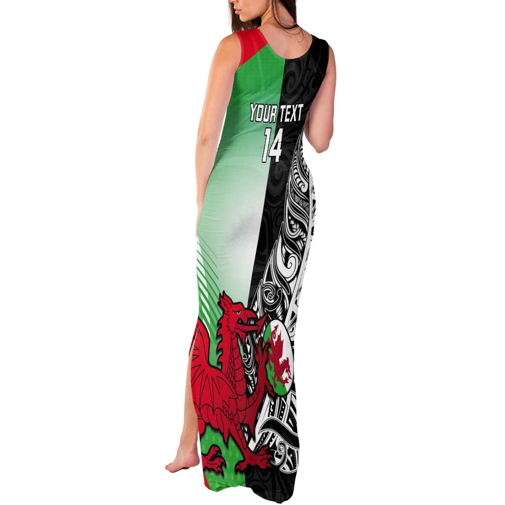 New Zealand and Wales Rugby Custom Tank Maxi Dress Aotearoa All Black Combine Welsh Dragon - Aussie Hoodie