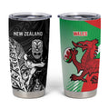 New Zealand and Wales Rugby Custom Tumbler Cup Aotearoa All Black Combine Welsh Dragon - Aussie Hoodie