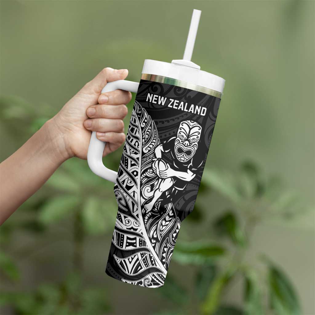 New Zealand and Wales Rugby Custom Tumbler With Handle Aotearoa All Black Combine Welsh Dragon - Aussie Hoodie