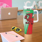 New Zealand and Wales Rugby Custom Tumbler With Handle Aotearoa All Black Combine Welsh Dragon - Aussie Hoodie