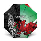 New Zealand and Wales Rugby Custom Umbrella Aotearoa All Black Combine Welsh Dragon - Aussie Hoodie