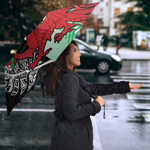 New Zealand and Wales Rugby Custom Umbrella Aotearoa All Black Combine Welsh Dragon - Aussie Hoodie
