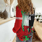 New Zealand and Wales Rugby Custom Women Casual Shirt Aotearoa All Black Combine Welsh Dragon - Aussie Hoodie