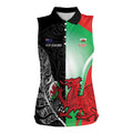 New Zealand and Wales Rugby Custom Women Sleeveless Polo Shirt Aotearoa All Black Combine Welsh Dragon - Aussie Hoodie