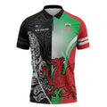 New Zealand and Wales Rugby Custom Zipper Polo Shirt Aotearoa All Black Combine Welsh Dragon - Aussie Hoodie