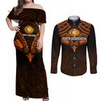 perth-scorchers-cricket-couples-matching-off-shoulder-maxi-dress-and-long-sleeve-button-shirts-2023-unique-indigenous-art-mix-polynesian-pattern