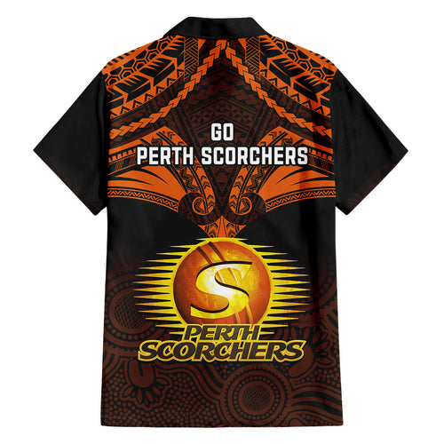 perth-scorchers-cricket-family-matching-mermaid-dress-and-hawaiian-shirt-2023-unique-indigenous-art-mix-polynesian-pattern