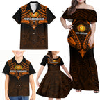 perth-scorchers-cricket-family-matching-off-shoulder-maxi-dress-and-hawaiian-shirt-2023-unique-indigenous-art-mix-polynesian-pattern