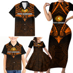 perth-scorchers-cricket-family-matching-short-sleeve-bodycon-dress-and-hawaiian-shirt-2023-unique-indigenous-art-mix-polynesian-pattern
