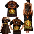 perth-scorchers-cricket-family-matching-tank-maxi-dress-and-hawaiian-shirt-2023-unique-indigenous-art-mix-polynesian-pattern