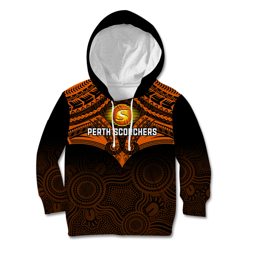 perth-scorchers-cricket-kid-hoodie-2023-unique-indigenous-art-mix-polynesian-pattern