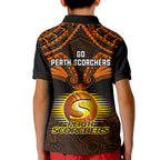perth-scorchers-cricket-kid-polo-shirt-2023-unique-indigenous-art-mix-polynesian-pattern