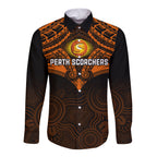 perth-scorchers-cricket-long-sleeve-button-shirt-2023-unique-indigenous-art-mix-polynesian-pattern