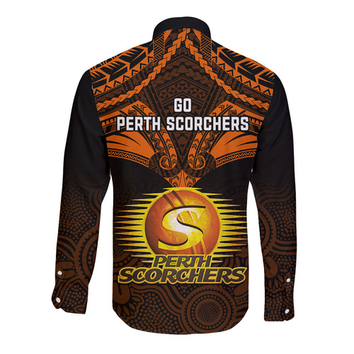 perth-scorchers-cricket-long-sleeve-button-shirt-2023-unique-indigenous-art-mix-polynesian-pattern