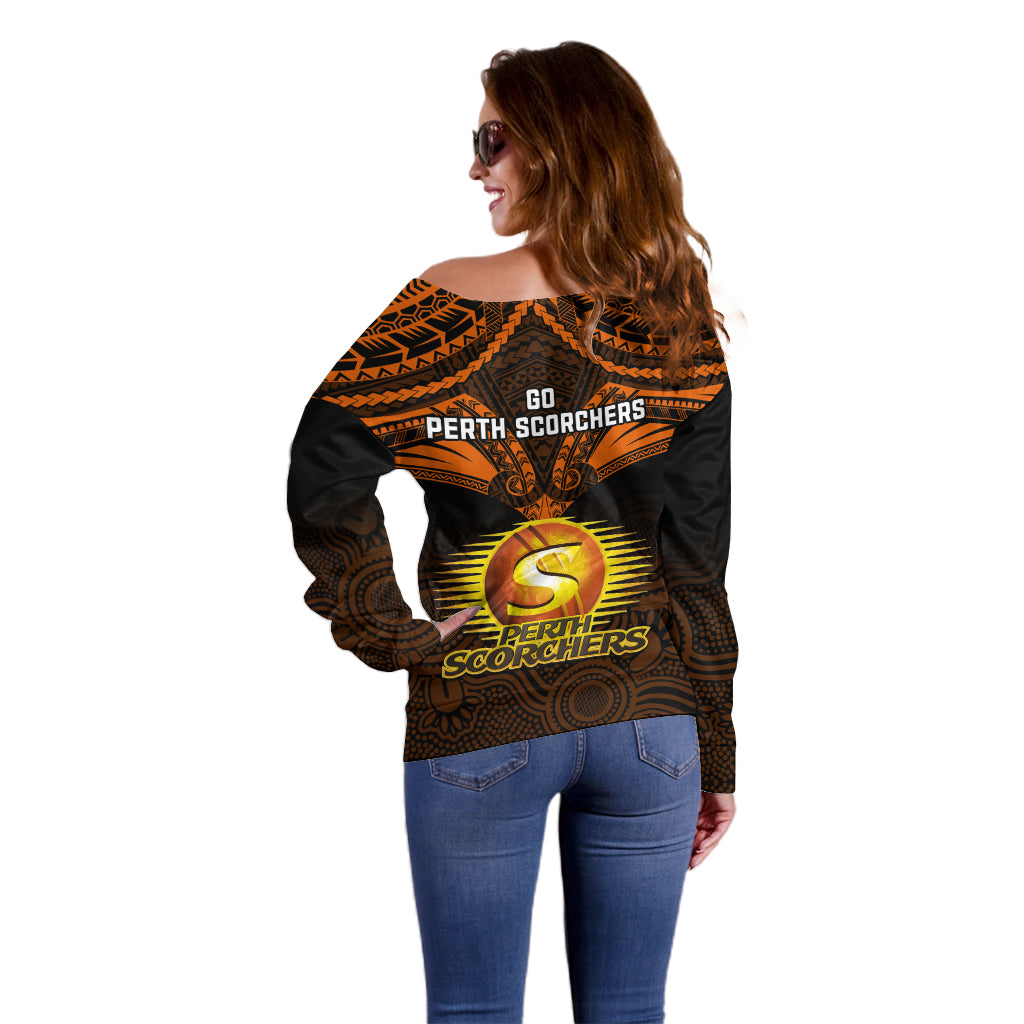 perth-scorchers-cricket-off-shoulder-sweater-2023-unique-indigenous-art-mix-polynesian-pattern