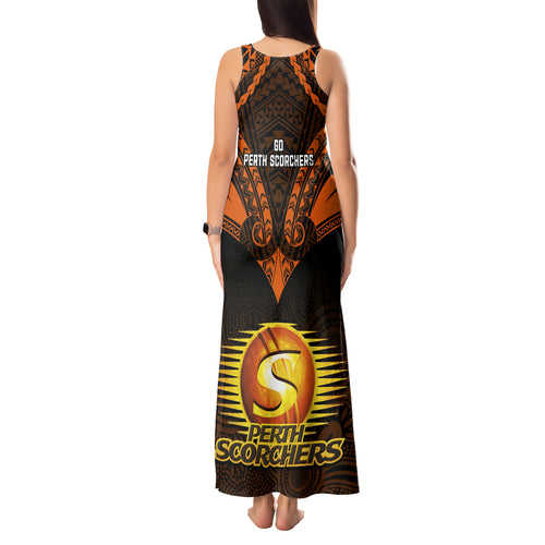 perth-scorchers-cricket-tank-maxi-dress-2023-unique-indigenous-art-mix-polynesian-pattern