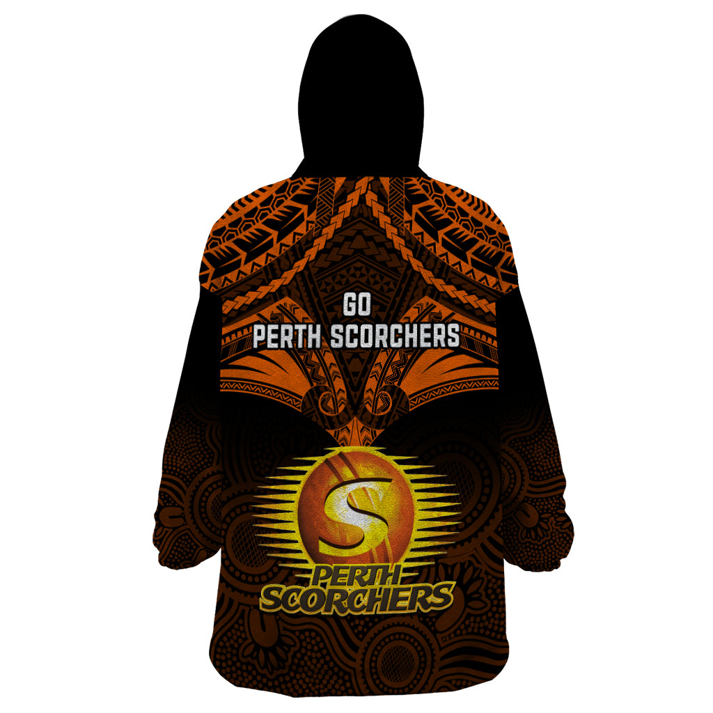 perth-scorchers-cricket-wearable-blanket-hoodie-2023-unique-indigenous-art-mix-polynesian-pattern