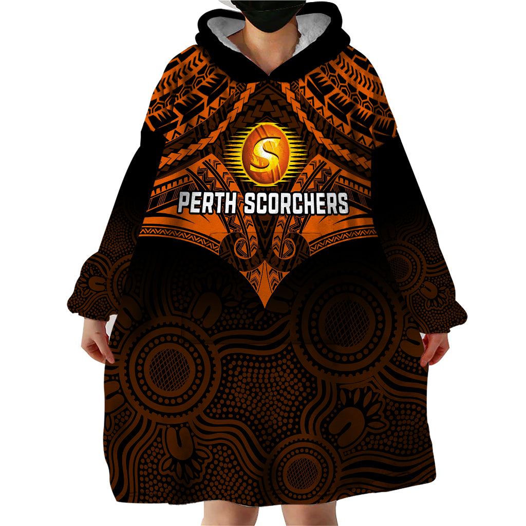 perth-scorchers-cricket-wearable-blanket-hoodie-2023-unique-indigenous-art-mix-polynesian-pattern