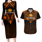 custom-perth-scorchers-cricket-couples-matching-long-sleeve-bodycon-dress-and-hawaiian-shirt-2023-unique-indigenous-art-mix-polynesian-pattern