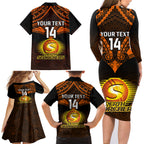custom-perth-scorchers-cricket-family-matching-long-sleeve-bodycon-dress-and-hawaiian-shirt-2023-unique-indigenous-art-mix-polynesian-pattern