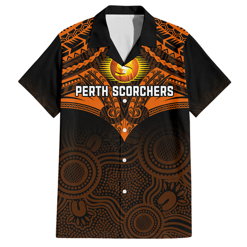 custom-perth-scorchers-cricket-family-matching-long-sleeve-bodycon-dress-and-hawaiian-shirt-2023-unique-indigenous-art-mix-polynesian-pattern