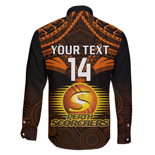 custom-perth-scorchers-cricket-family-matching-off-shoulder-maxi-dress-and-hawaiian-shirt-2023-unique-indigenous-art-mix-polynesian-pattern