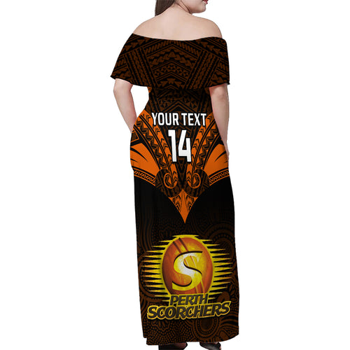 custom-perth-scorchers-cricket-family-matching-off-shoulder-maxi-dress-and-hawaiian-shirt-2023-unique-indigenous-art-mix-polynesian-pattern