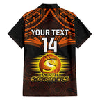 custom-perth-scorchers-cricket-family-matching-summer-maxi-dress-and-hawaiian-shirt-2023-unique-indigenous-art-mix-polynesian-pattern
