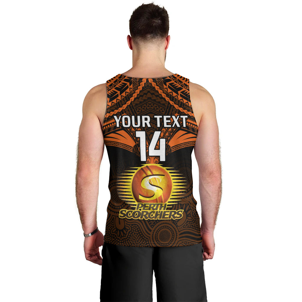 custom-perth-scorchers-cricket-men-tank-top-2023-unique-indigenous-art-mix-polynesian-pattern
