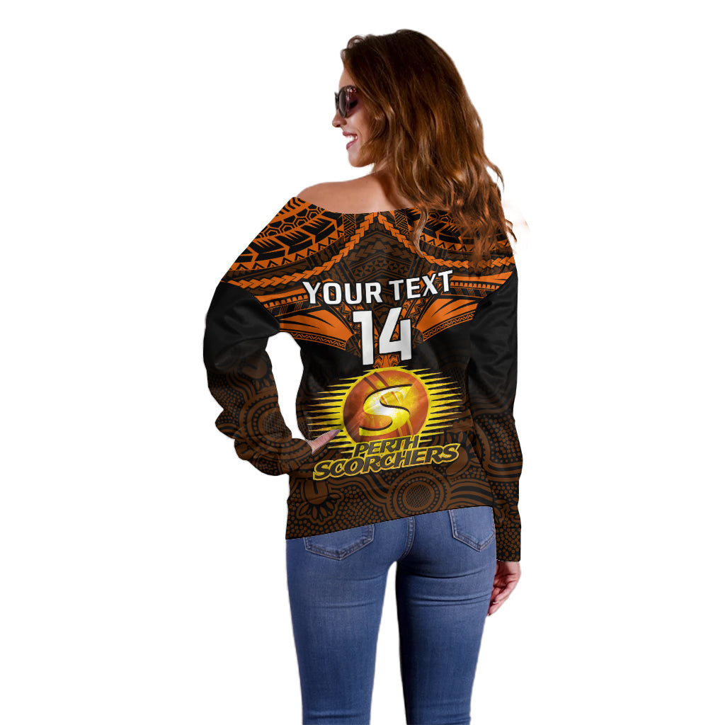 custom-perth-scorchers-cricket-off-shoulder-sweater-2023-unique-indigenous-art-mix-polynesian-pattern