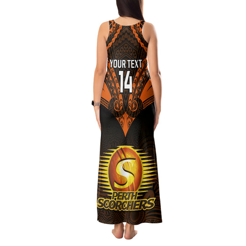 custom-perth-scorchers-cricket-tank-maxi-dress-2023-unique-indigenous-art-mix-polynesian-pattern