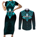 brisbane-heat-cricket-couples-matching-short-sleeve-bodycon-dress-and-long-sleeve-button-shirts-2023-unique-indigenous-art-mix-polynesian-pattern