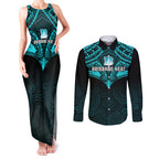 brisbane-heat-cricket-couples-matching-tank-maxi-dress-and-long-sleeve-button-shirts-2023-unique-indigenous-art-mix-polynesian-pattern