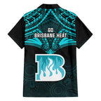 brisbane-heat-cricket-family-matching-tank-maxi-dress-and-hawaiian-shirt-2023-unique-indigenous-art-mix-polynesian-pattern