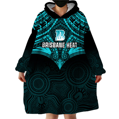 brisbane-heat-cricket-wearable-blanket-hoodie-2023-unique-indigenous-art-mix-polynesian-pattern