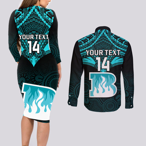 custom-brisbane-heat-cricket-couples-matching-long-sleeve-bodycon-dress-and-long-sleeve-button-shirts-2023-unique-indigenous-art-mix-polynesian-pattern