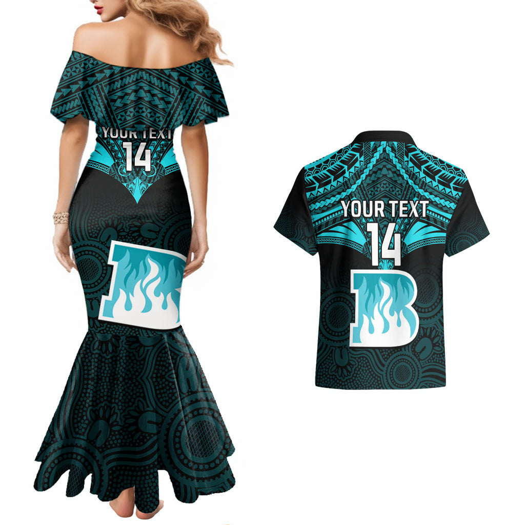 custom-brisbane-heat-cricket-couples-matching-mermaid-dress-and-hawaiian-shirt-2023-unique-indigenous-art-mix-polynesian-pattern