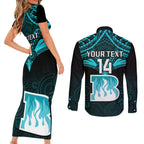 custom-brisbane-heat-cricket-couples-matching-short-sleeve-bodycon-dress-and-long-sleeve-button-shirts-2023-unique-indigenous-art-mix-polynesian-pattern