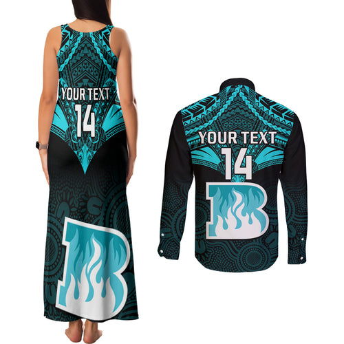 custom-brisbane-heat-cricket-couples-matching-tank-maxi-dress-and-long-sleeve-button-shirts-2023-unique-indigenous-art-mix-polynesian-pattern