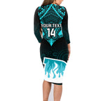 custom-brisbane-heat-cricket-family-matching-long-sleeve-bodycon-dress-and-hawaiian-shirt-2023-unique-indigenous-art-mix-polynesian-pattern