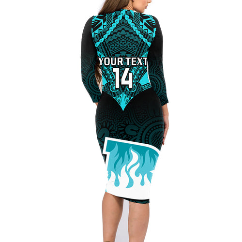 custom-brisbane-heat-cricket-family-matching-long-sleeve-bodycon-dress-and-hawaiian-shirt-2023-unique-indigenous-art-mix-polynesian-pattern