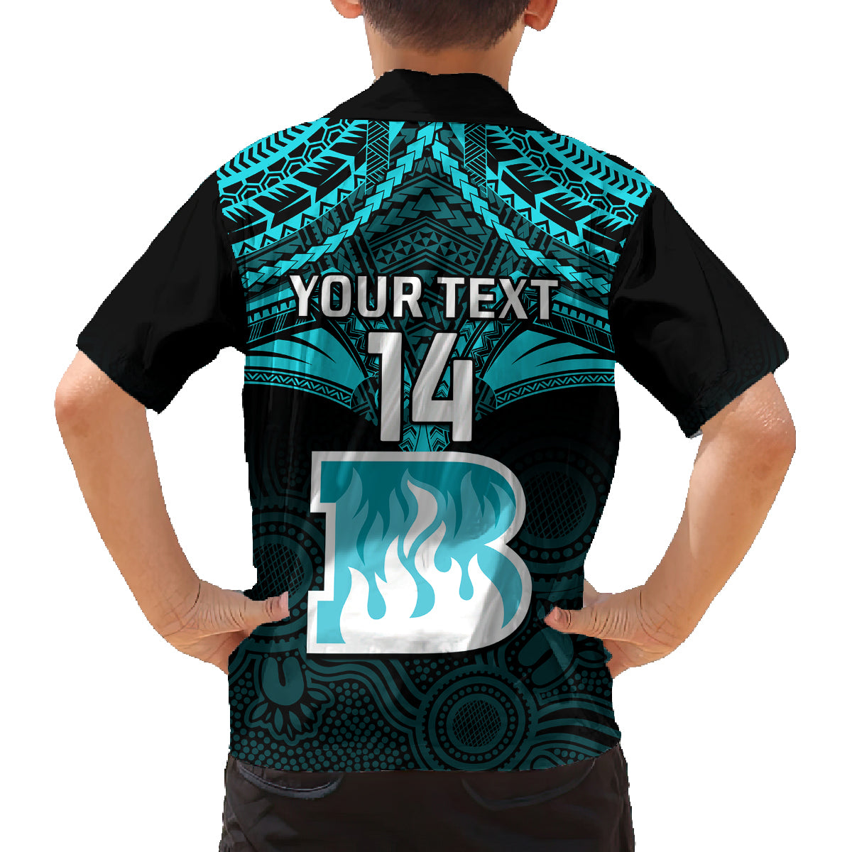 custom-brisbane-heat-cricket-kid-hawaiian-shirt-2023-unique-indigenous-art-mix-polynesian-pattern
