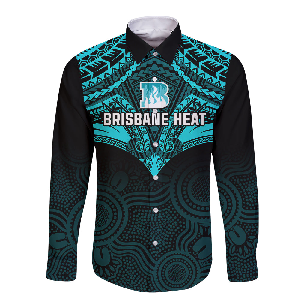 custom-brisbane-heat-cricket-long-sleeve-button-shirt-2023-unique-indigenous-art-mix-polynesian-pattern